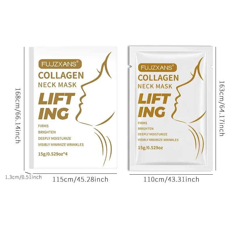 Overnight Collagen Neck Mask Anti Wrinkle 4Pcs/Box